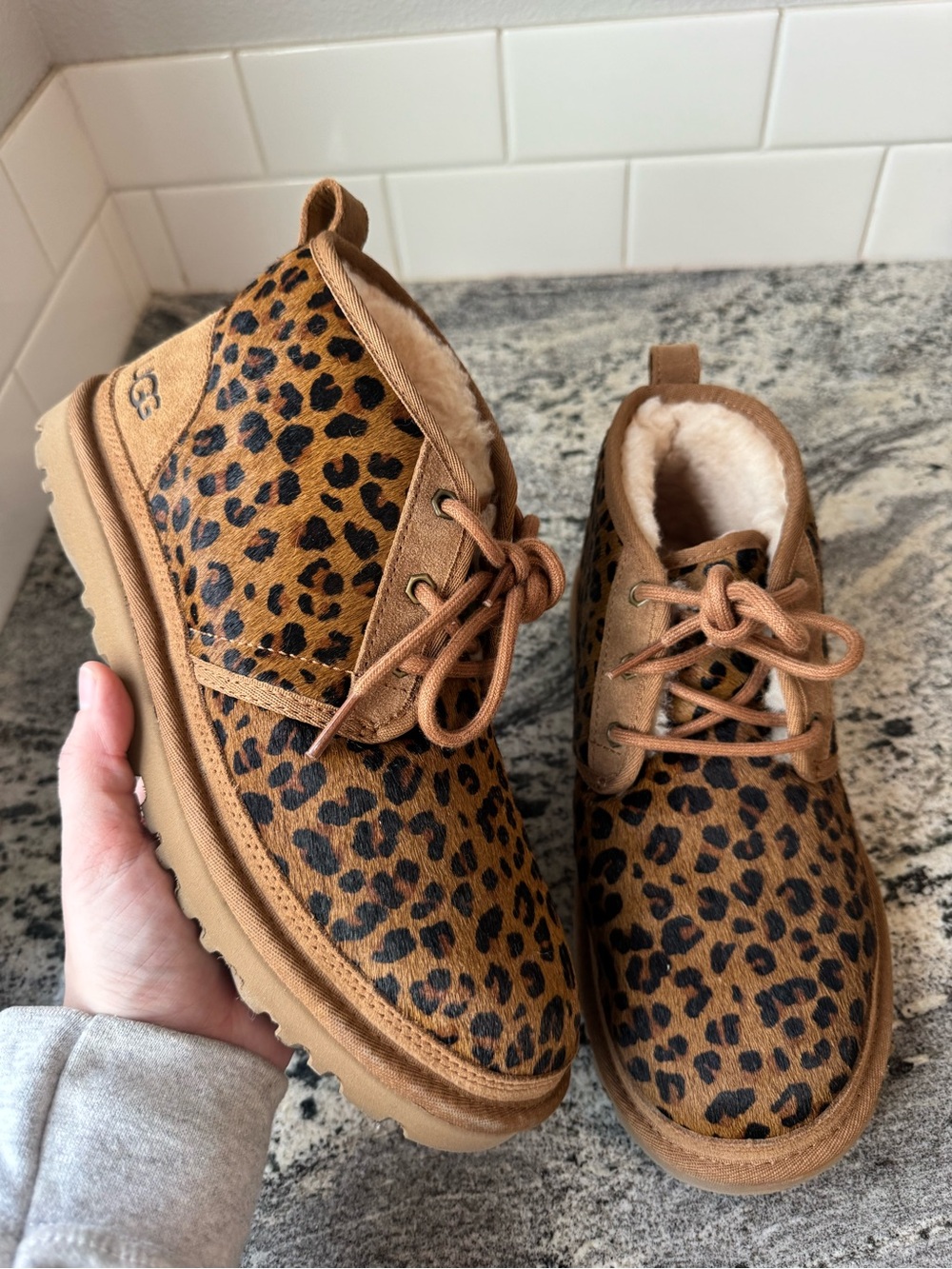 UGG Neumel Leopard Boot. New. Size 8.